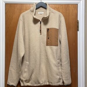 Pacsun Beige Sherpa Fleece quarter zip